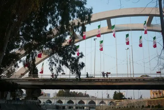 Molagh felezi bridge and Davazdah Cheshmeh Bridge and Haraz River Iran Amol