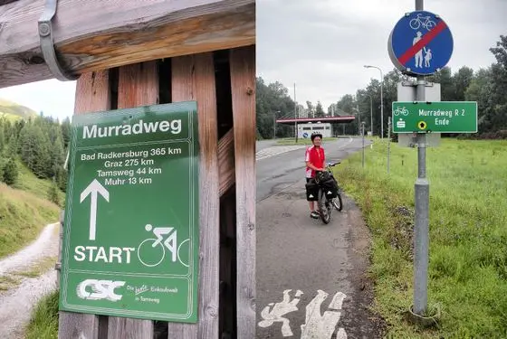 Murradweg (Beginn und Ende)