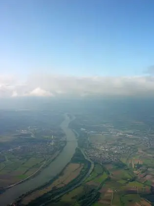 Aerial View of the Rhine and Ginsheim 14.09.2008 14-57-48