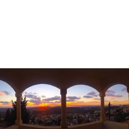 Sunset in a town near Jenin
