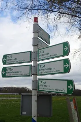 LFfietsroutes bord