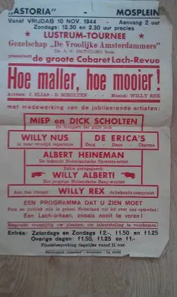 Astoria Theater, Mosplein, Amsterdam, affiche
