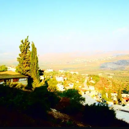 The beauty of the sky and the landscape a town near Jenin